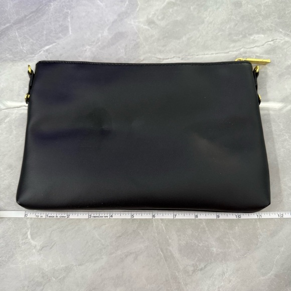 NWOT Joy & Iman Leather Velvet Clutch Crossbody Strap Purse Zipper Closure Bag - Picture 14 of 15